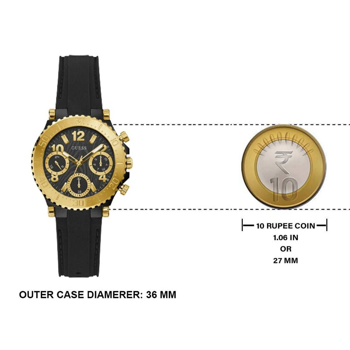  Shop Authentic Guess Cosmic Multifunction Black Dial Black Silicone Strap Watch For Women - GW0466L1 - Luxxuri