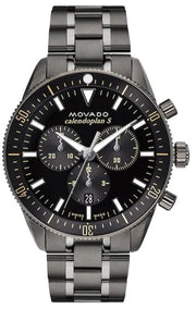  Shop Authentic Movado Heritage Calendoplan Chronograph Black Dial Black Steel Strap Watch For Men - 3650125 - Luxxuri