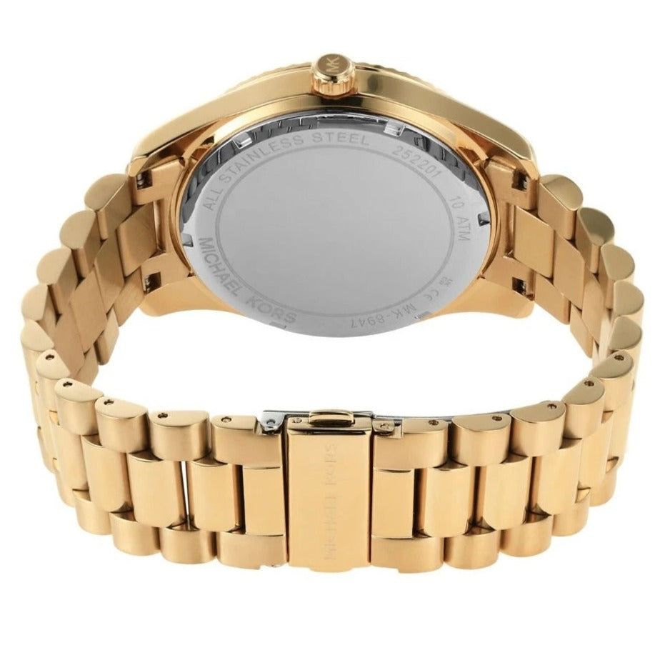  Shop Authentic Michael Kors Lexington Quartz Gold Dial Gold Steel Strap Watch For Men - MK8947 - Luxxuri