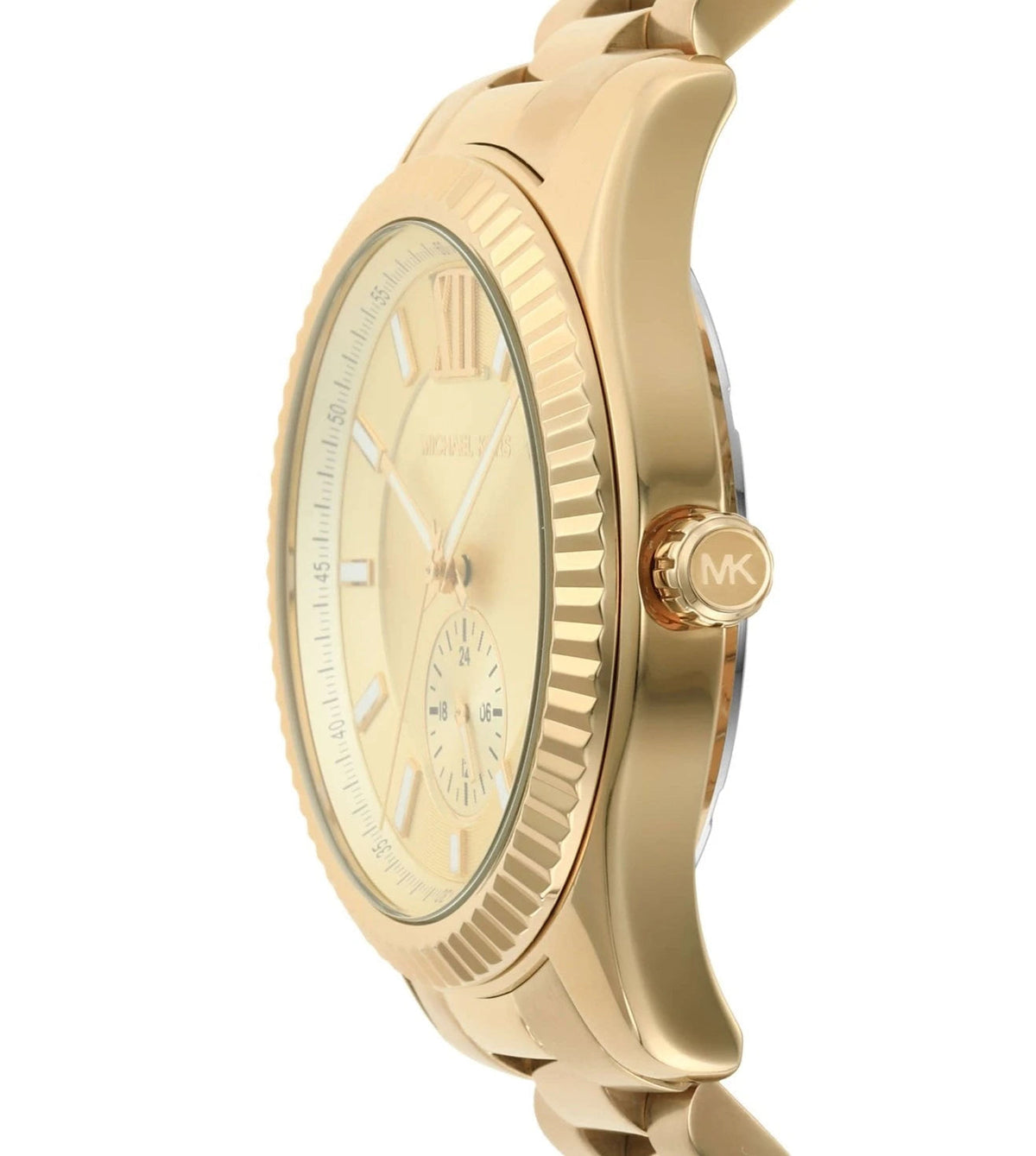  Shop Authentic Michael Kors Lexington Quartz Gold Dial Gold Steel Strap Watch For Men - MK8947 - Luxxuri