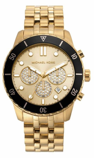  Shop Authentic Michael Kors Cunningham Chronograph Gold Dial Gold Steel Strap Watch For Men - MK8963 - Luxxuri