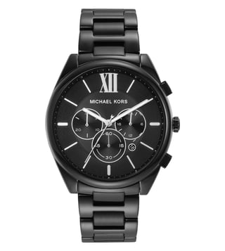  Shop Authentic Michael Kors Langford Chronograph Black Dial Black Steel Strap Watch For Men - MK8993 - Luxxuri