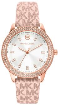  Shop Authentic Michael Kors Tibby Silver Dial Pink Leather Strap Watch for Women - MK1050 - Luxxuri