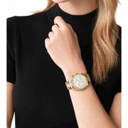  Shop Authentic Michael Kors Lexington Mother of Pearl White Dial Gold Steel Strap Watch For Women - MK7241 - Luxxuri