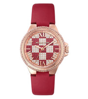  Shop Authentic Michael Kors Camille Three Hand Crystals Rose Gold Dial Red Leather Strap Watch For Women - MK4701 - Luxxuri