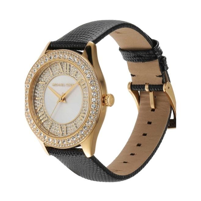  Shop Authentic Michael Kors Harlowe Analog White Dial Black Leather Strap Watch For Women - MK2988 - Luxxuri