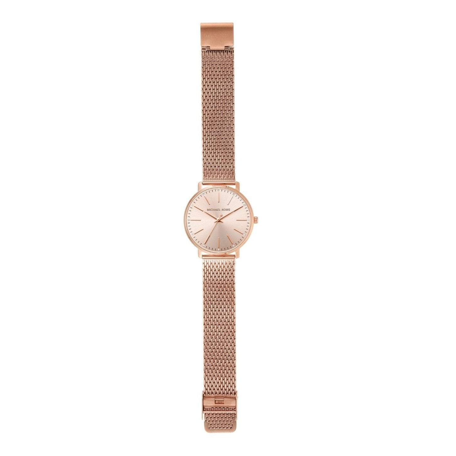  Shop Authentic Michael Kors Pyper Quartz Rose Gold Dial Rose Gold Mesh Strap Watch For Women - MK4340 - Luxxuri