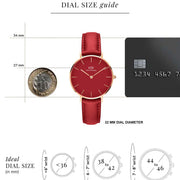  Shop Authentic Daniel Wellington Petite Suffolk Red Dial Red Leather Strap Watch For Women - DW00100404 - Luxxuri