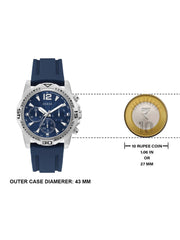  Shop Authentic Guess Commander Blue Dial Blue Rubber Strap Watch for Men - GW0211G1 - Luxxuri