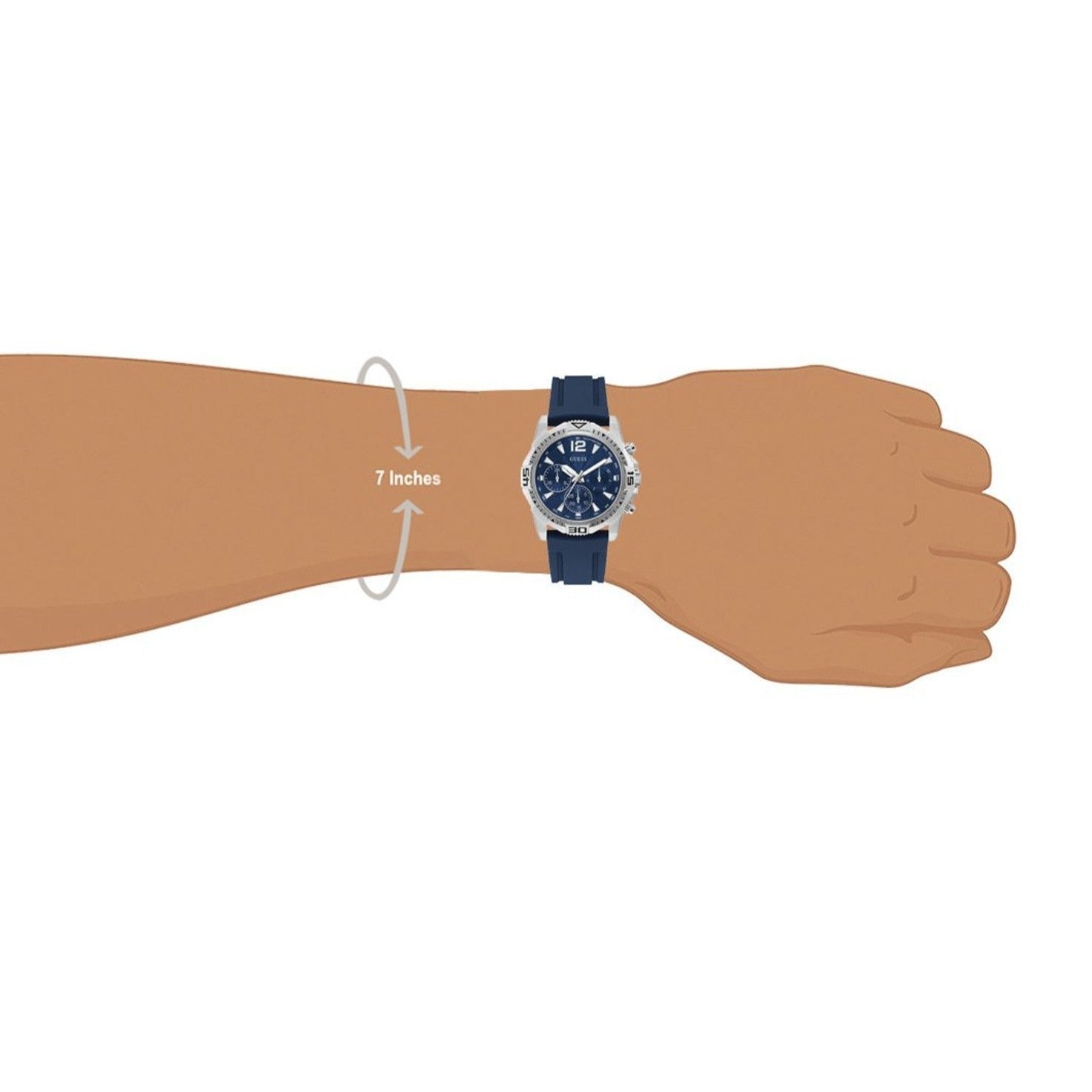  Shop Authentic Guess Commander Blue Dial Blue Rubber Strap Watch for Men - GW0211G1 - Luxxuri