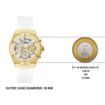  Shop Authentic Guess Athena White Dial White Rubber Strap Watch for Women - GW0409L2 - Luxxuri