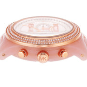  Shop Authentic Michael Kors Runway Chronograph White Dial Pink Steel Strap Watch for Women - MK7424 - Luxxuri