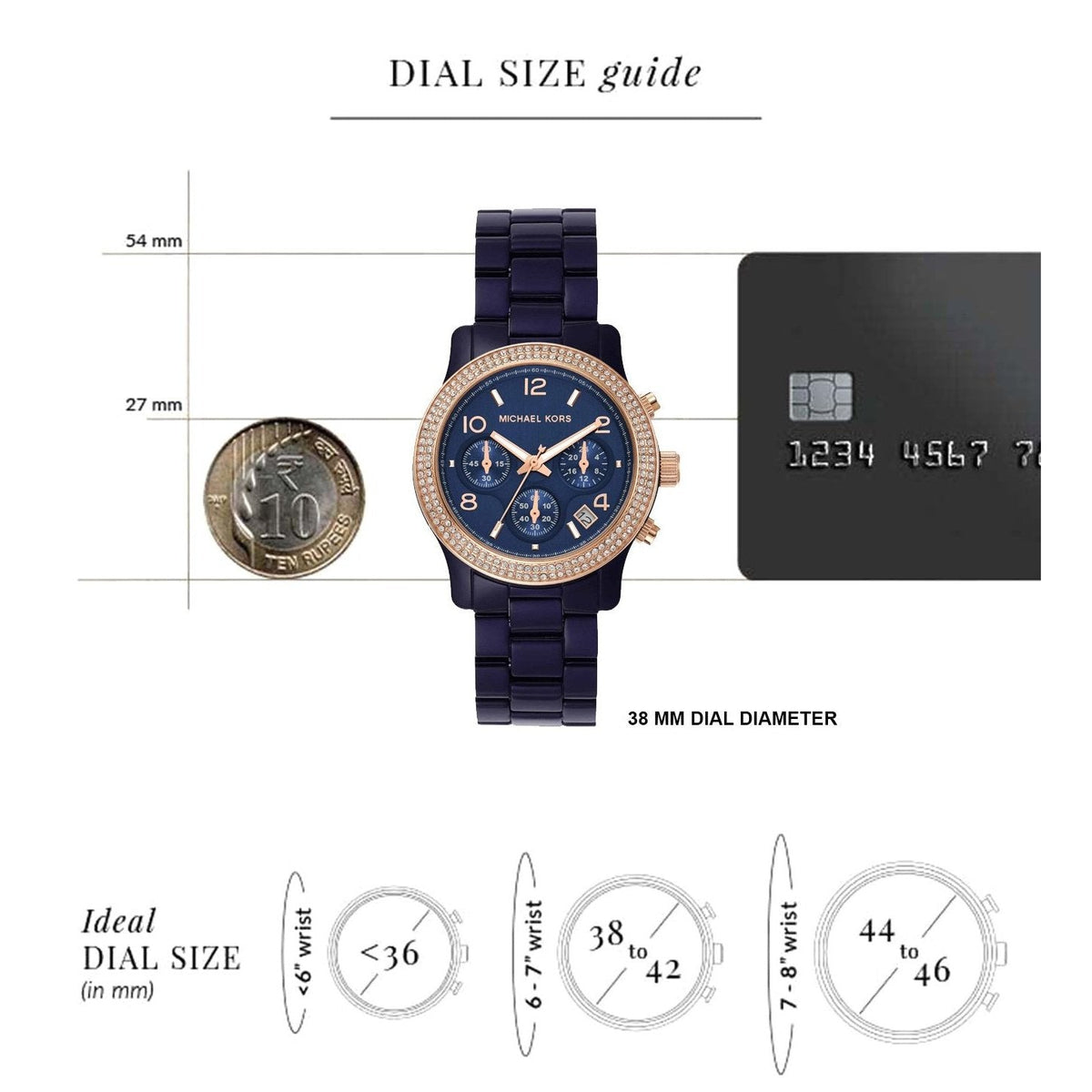  Shop Authentic Michael Kors Runway Chronograph Blue Dial Blue Steel Strap Watch for Women - MK7423 - Luxxuri