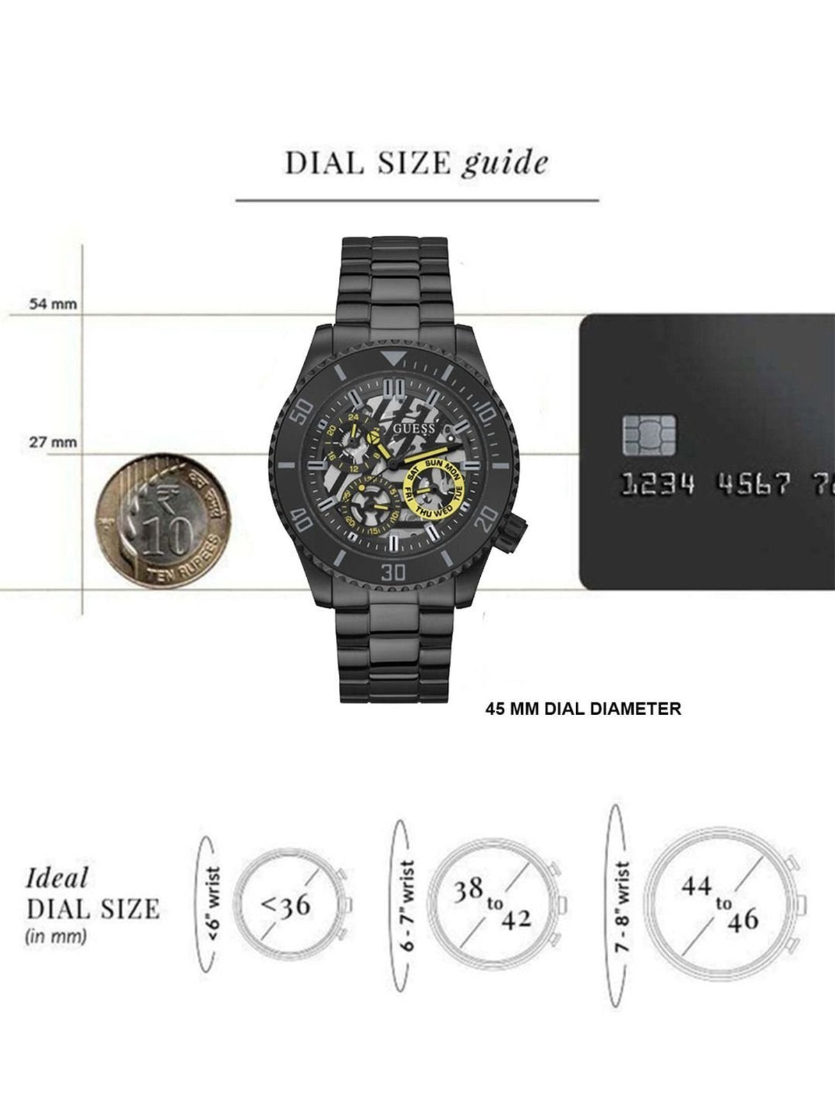  Shop Authentic Guess Axel Multifunction Black Dial Black Steel Strap Watch For Men - GW0488G3 - Luxxuri