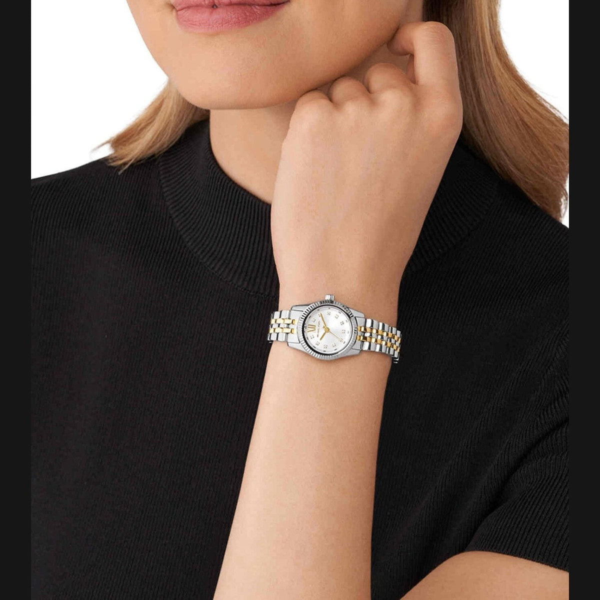  Shop Authentic Michael Kors Lexington Analog Silver Dial Two Tone Steel Strap Watch for Women - MK4740 - Luxxuri