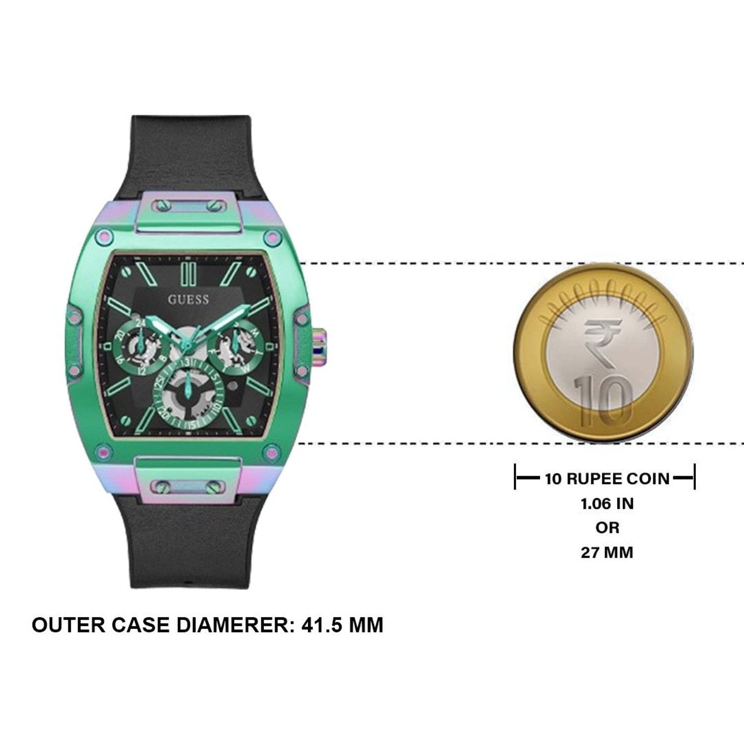  Shop Authentic Guess Phoenix Multifunction Black Dial Black Rubber Strap Watch for Men - GW0202G5 - Luxxuri