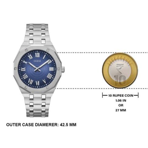  Shop Authentic Guess Asset Quartz Blue Dial Silver Steel Strap Watch For Men - GW0575G4 - Luxxuri