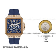  Shop Authentic Guess Leo Chronograph Blue Dial Blue Silicone Strap Watch For Men - GW0637G3 - Luxxuri
