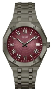  Shop Authentic Guess Asset Quartz Red Dial Black Steel Strap Watch For Men - GW0575G5 - Luxxuri