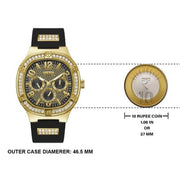  Shop Authentic Guess Duke Crystals Black Dial Black Silicone Strap Watch For Men - GW0641G2 - Luxxuri