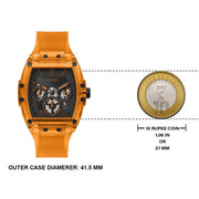  Shop Authentic Guess Phoenix Multifunction Black Dial Orange Rubber Strap Watch For Men - GW0203G10 - Luxxuri