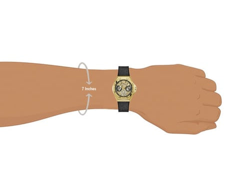 Shop Authentic Guess Asteria Multifunction Gold Dial Black Rubber Strap Watch For Women - GW0620L2 - Luxxuri