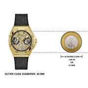 Shop Authentic Guess Asteria Multifunction Gold Dial Black Rubber Strap Watch For Women - GW0620L2 - Luxxuri