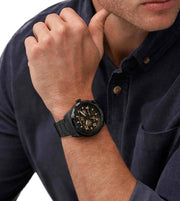 Shop Authentic Fossil Bronson Automatic Skeleton Black Dial Black Steel Strap Watch for Men - ME3256 - Luxxuri