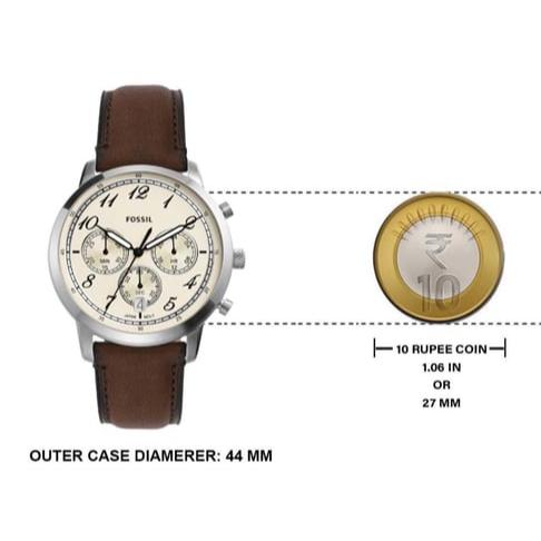  Shop Authentic Fossil Neutra Chronograph White Dial Brown Leather Strap Watch for Men - FS6022 - Luxxuri