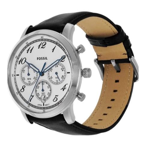  Shop Authentic Fossil Neutra Chronograph White Dial Black Leather Strap Watch for Men - FS6023 - Luxxuri