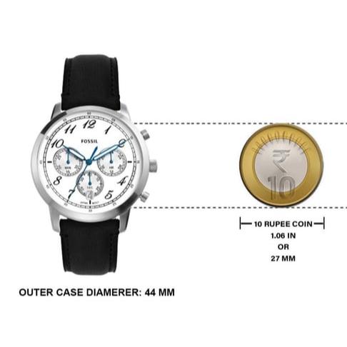  Shop Authentic Fossil Neutra Chronograph White Dial Black Leather Strap Watch for Men - FS6023 - Luxxuri