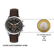  Shop Authentic Fossil Neutra Chronograph Black Dial Brown Leather Strap Watch for Men - FS6024 - Luxxuri