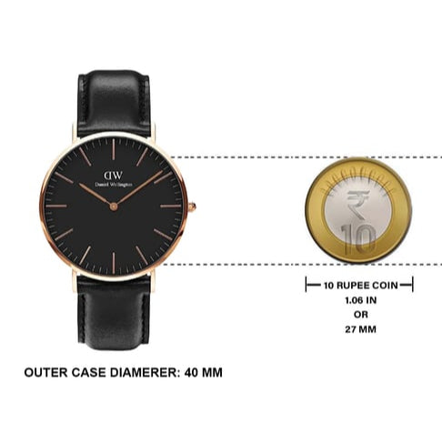  Shop Authentic Daniel Wellington Classic Sheffield Black Dial Black Leather Strap Watch For Men - DW00100127 - Luxxuri