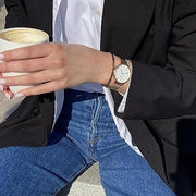  Shop Authentic Daniel Wellington Petite Melrose White Dial Rose Gold Mesh Strap Watch For Women - DW00100305 - Luxxuri