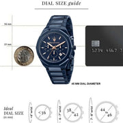  Shop Authentic Maserati Stile Chronograph Blue Dial Blue Steel Strap Watch For Men - R8873642008 - Luxxuri