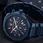  Shop Authentic Maserati Stile Chronograph Blue Dial Blue Steel Strap Watch For Men - R8873642008 - Luxxuri