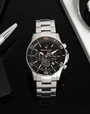  Shop Authentic Maserati Competizione Chronograph Black Dial Silver Steel Strap Watch For Men - R8873600003 - Luxxuri