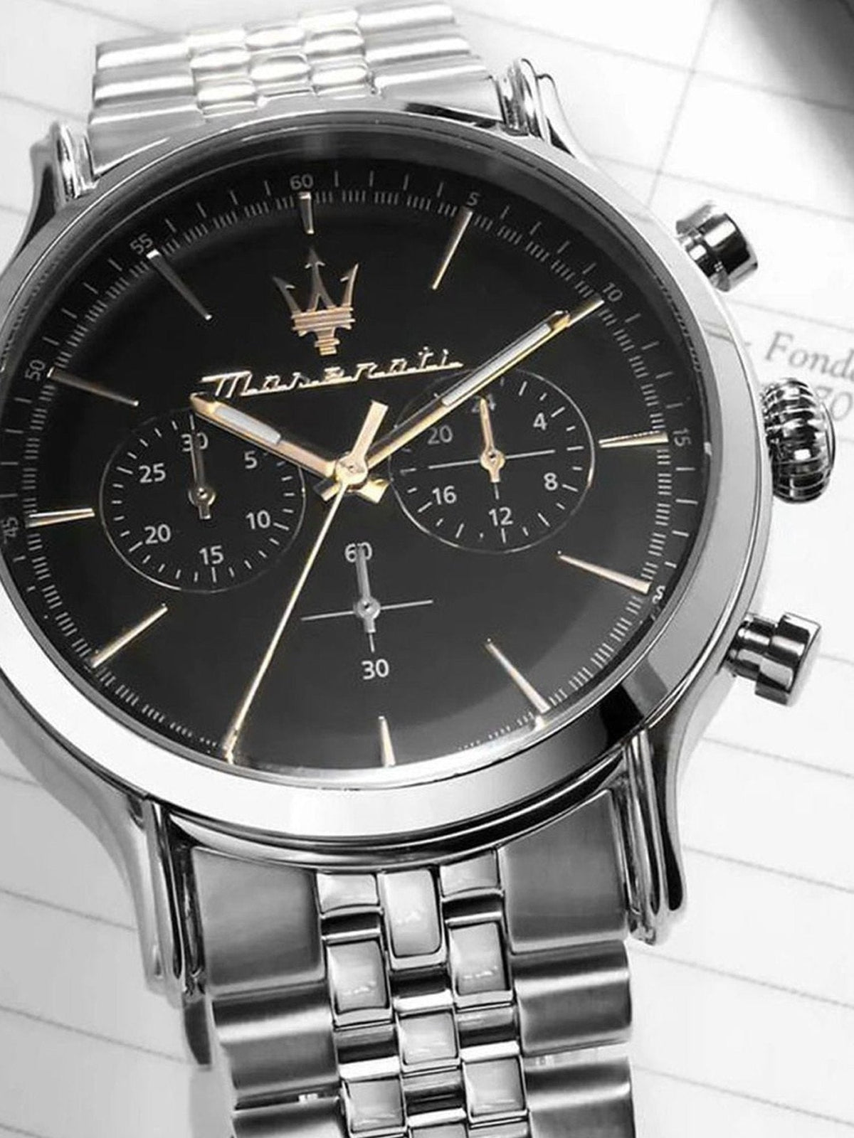 Shop Authentic Maserati Epoca Chronograph Black Dial Silver Steel Strap Watch For Men - R8873618017 - Luxxuri