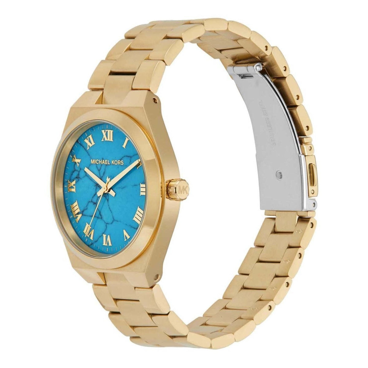  Shop Authentic Michael Kors Lennox Analog Blue Dial Gold Steel Strap Watch for Women - MK7460 - Luxxuri