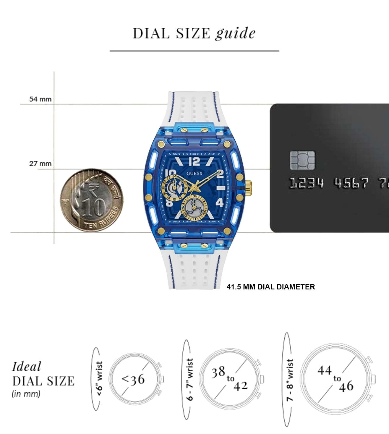  Shop Authentic Guess Phoenix Analog Blue Dial White Silicone Strap Watch For Men - GE0499G6 - Luxxuri
