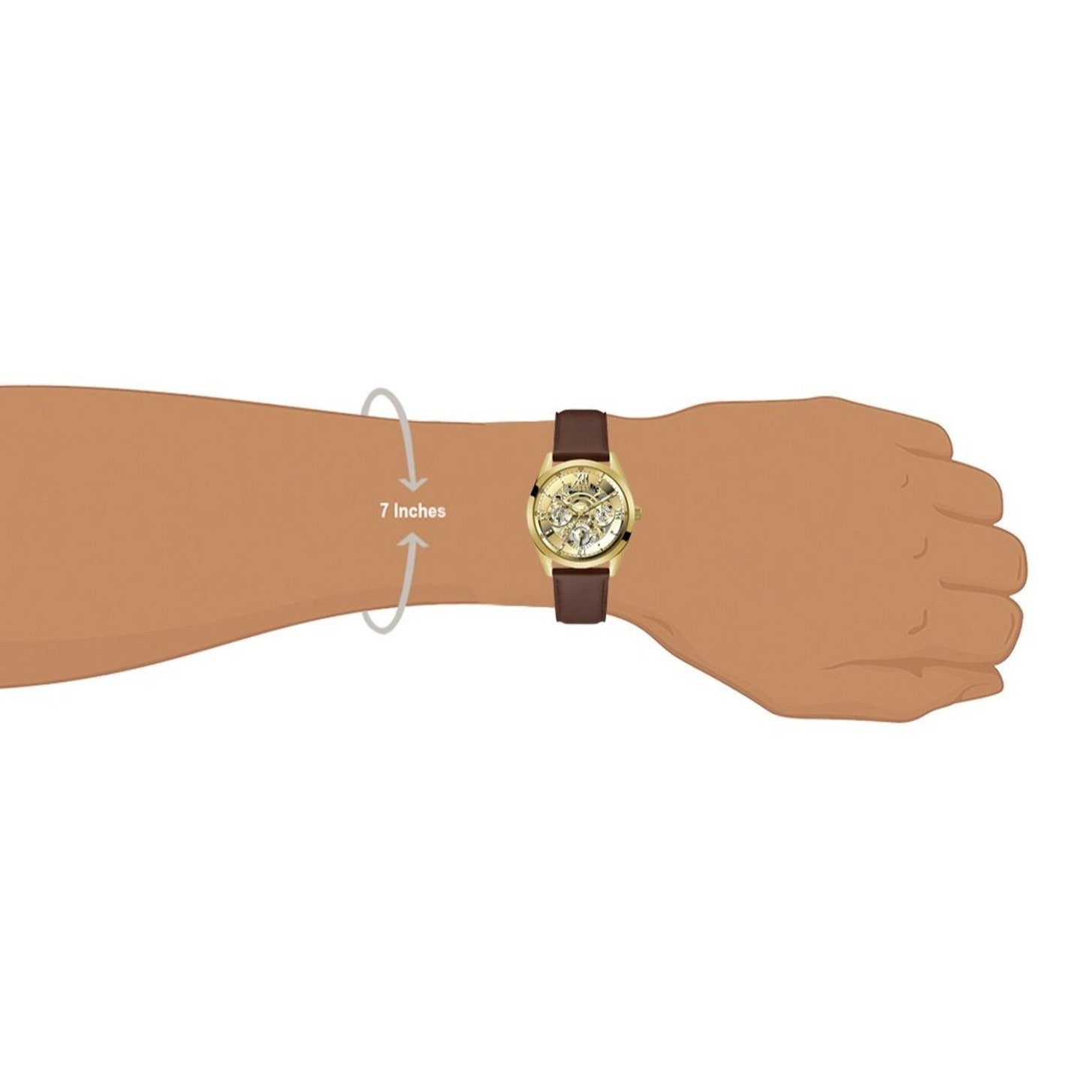  Shop Authentic Guess Multifunction Chronograph Gold Dial Brown Leather Strap Watch For Men - GW0389G5 - Luxxuri