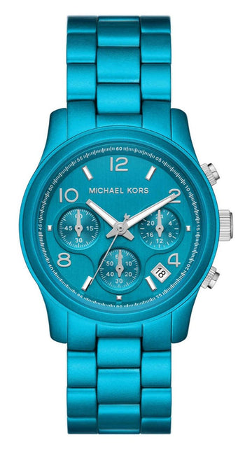  Shop Authentic Michael Kors Runway Limited Edition Blue Dial Blue Steel Strap Watch for Women - MK7479LE - Luxxuri