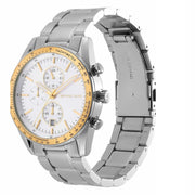  Shop Authentic Michael Kors Accelerator Chronograph White Dial Silver Steel Strap Watch For Men - MK9112 - Luxxuri