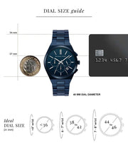  Shop Authentic Michael Kors Lennox Chronograph Blue Dial Blue Steel Strap Watch For Women - MK9147 - Luxxuri