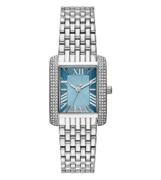  Shop Authentic Michael Kors Emery Analog Three Hand Blue Dial Silver Steel Strap Watch for Women - MK4829 - Luxxuri