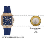  Shop Authentic Guess Libra Crystals Blue Dial Blue Silicone Strap Watch For Women - GW0618L2 - Luxxuri