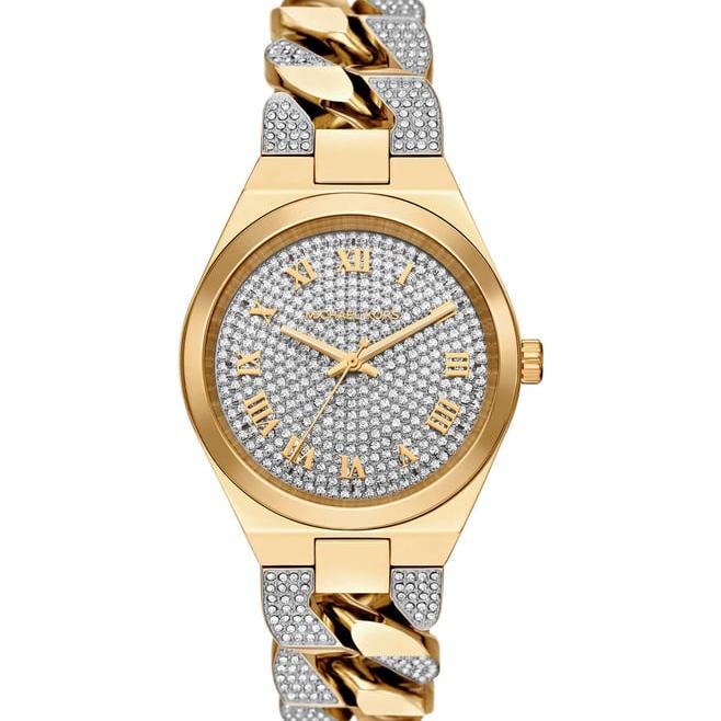  Shop Authentic Michael Kors Lennox Pavé Crystals Silver Dial Two Tone Steel Strap Watch for Women - MK7487 - Luxxuri