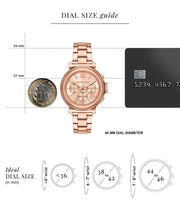  Shop Authentic Michael Kors Maren Chronograph Rose Gold Dial Rose Gold Steel Strap Watch for Women - MK7494 - Luxxuri