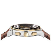  Shop Authentic Salvatore Ferragamo 1927 Chrono Analog Black Dial Brown Leather Strap Watch for Men - SFKZ00323 - Luxxuri