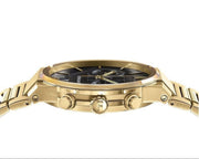  Shop Authentic Salvatore Ferragamo Sapphire Chrono Black Dial Gold Steel Strap Watch for Men - SFME01323 - Luxxuri